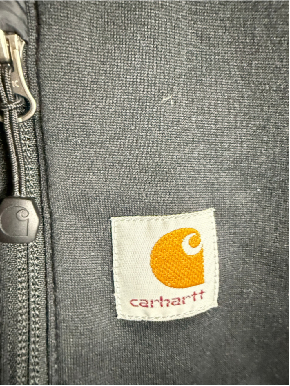 Men's Carhartt workman full Zip Up Sweater Jacket Black Size M - Picture 4 of 6